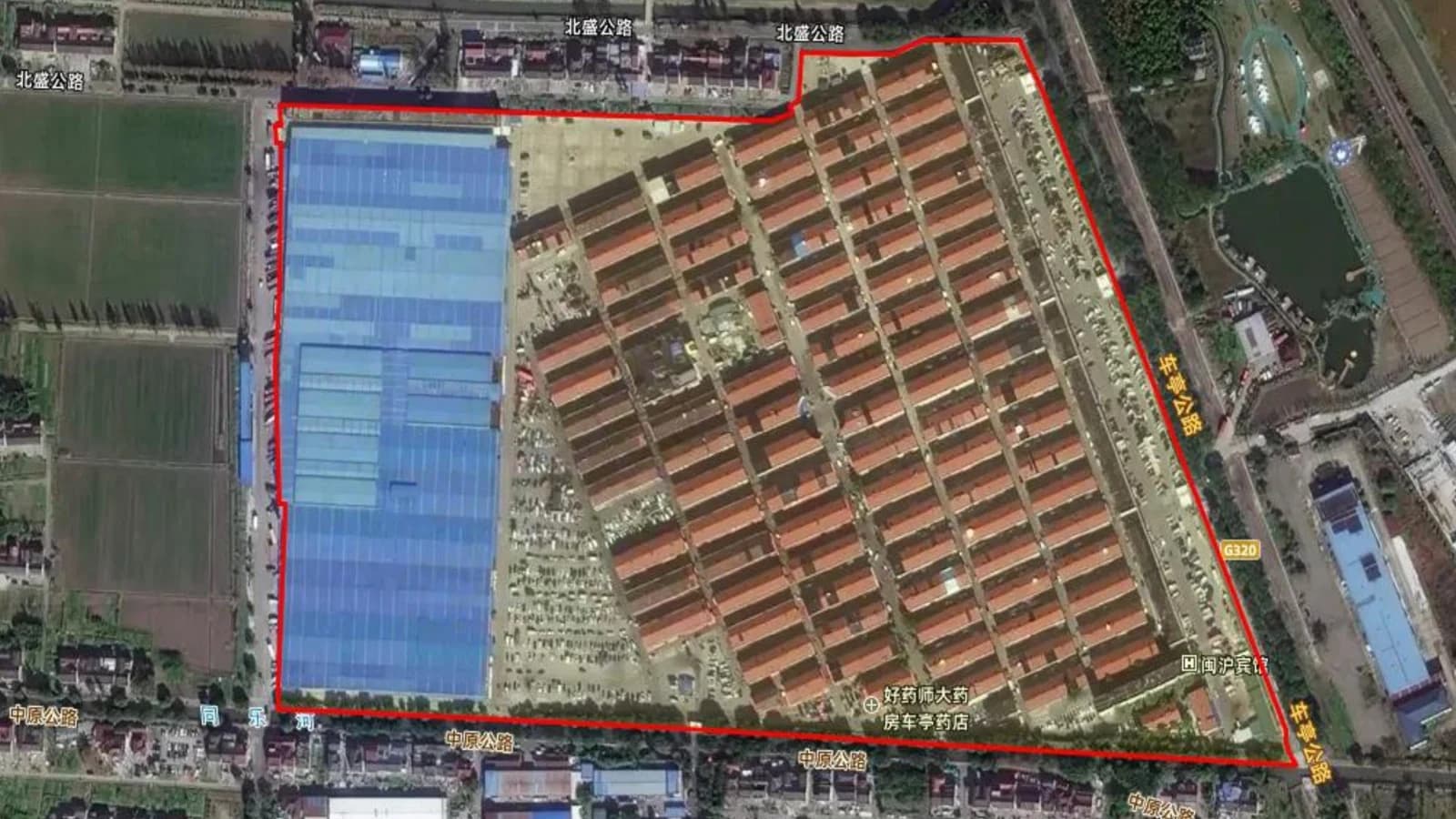Aerial view of Shanghai Punan Market.